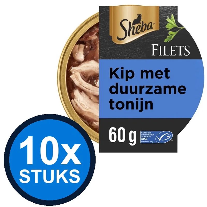 10x Sheba - Filets Kip & Tonijn in Saus - Kattenvoer Natvoer - 60 g by Sheba – product photo