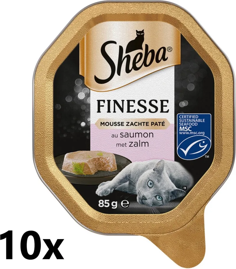 10x Sheba - Finesse Mousse Zalm - Kattenvoer Natvoer - 85 g by Sheba – product photo
