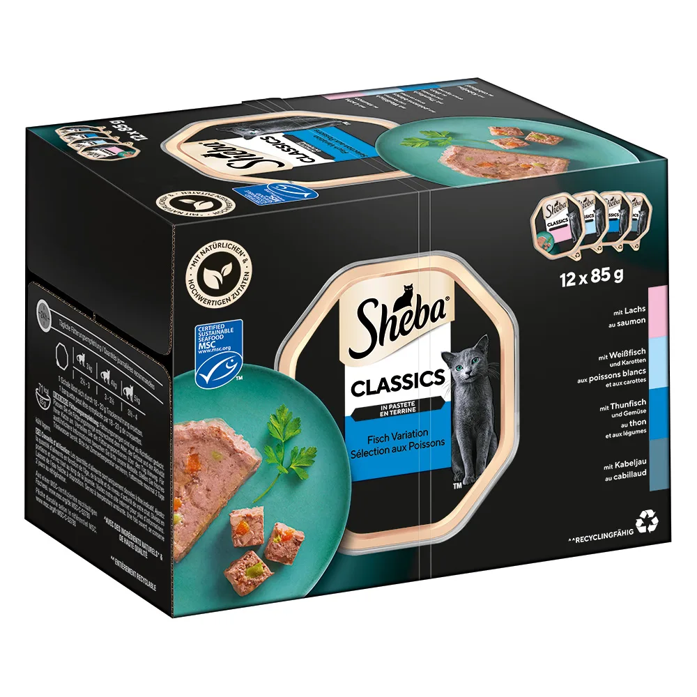12x85g Variaties in Kuipjes in Paté Sheba Kattenvoer by Sheba – product photo