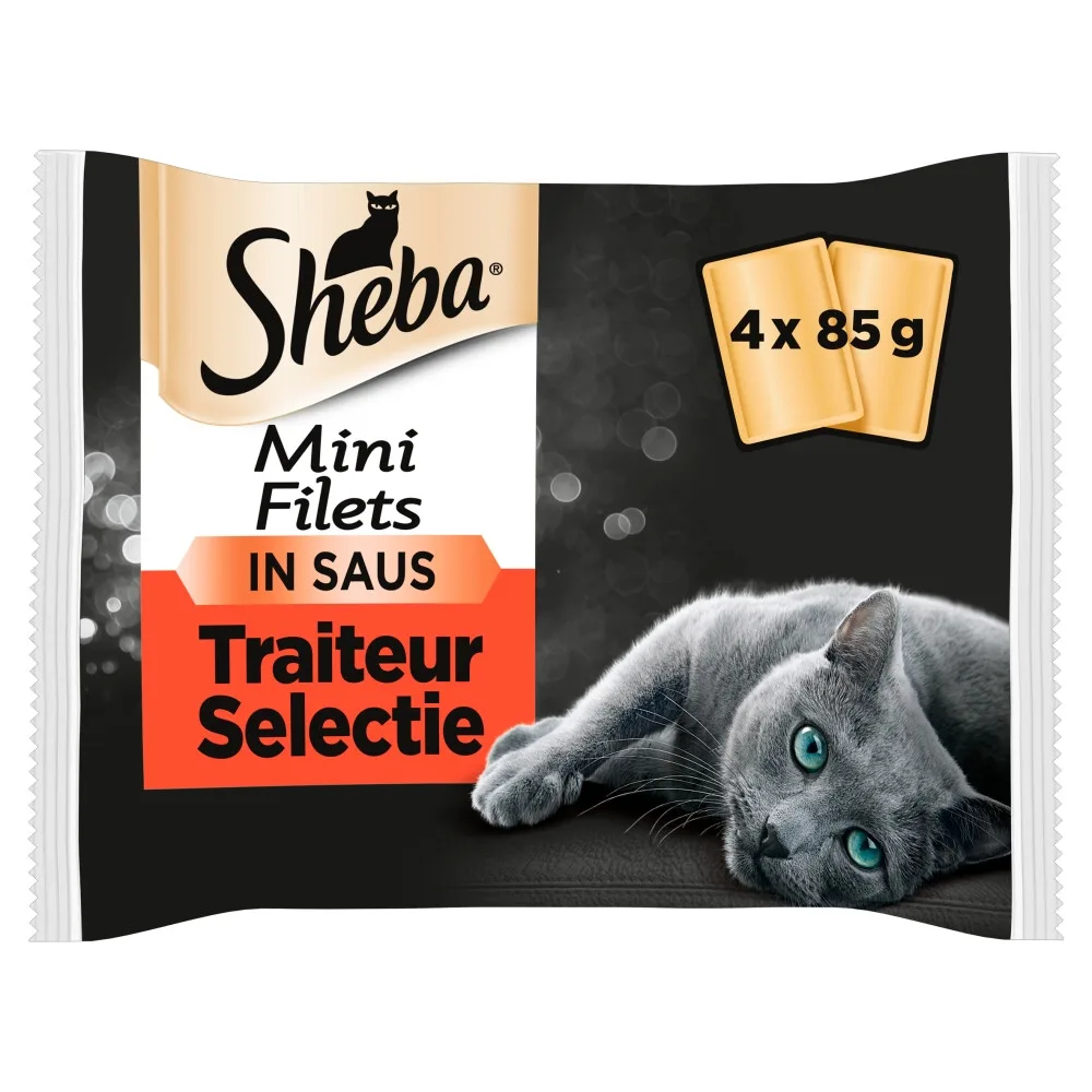 13x Sheba Mini Filets Adult Kattenvoer Natvoer Traiteur Selectie Kuipjes 340 gr van Sheba – productfoto
