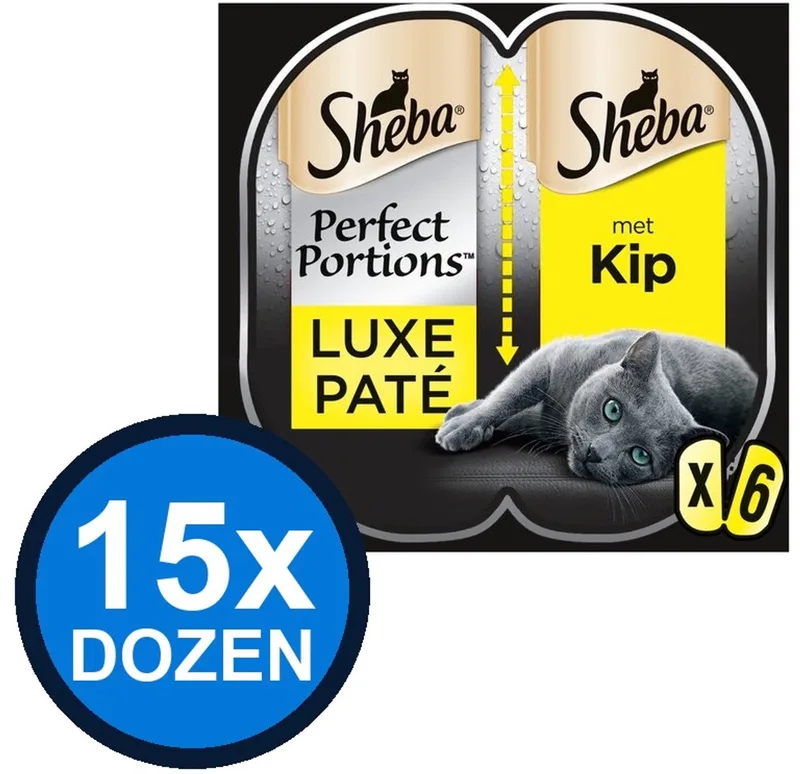 15x Sheba - Perfect Portions Adult Paté Kip Multipack - Kattenvoer Natvoer - 6x37,5g by Sheba – product photo