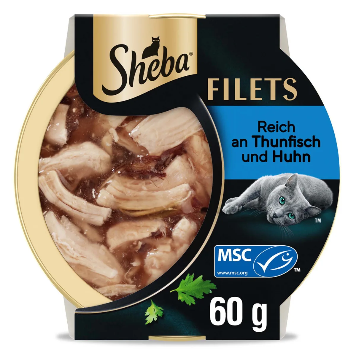 16x60g Kip/Tonijn Fijne Filets Sheba Kattenvoer van Sheba – productfoto
