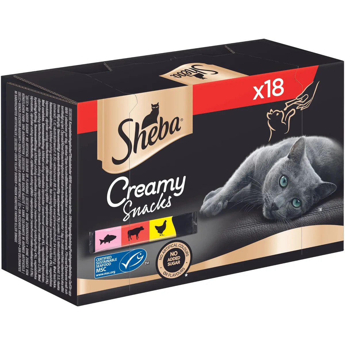 18x12g Creamy Sheba Kattensnacks by Sheba – product photo