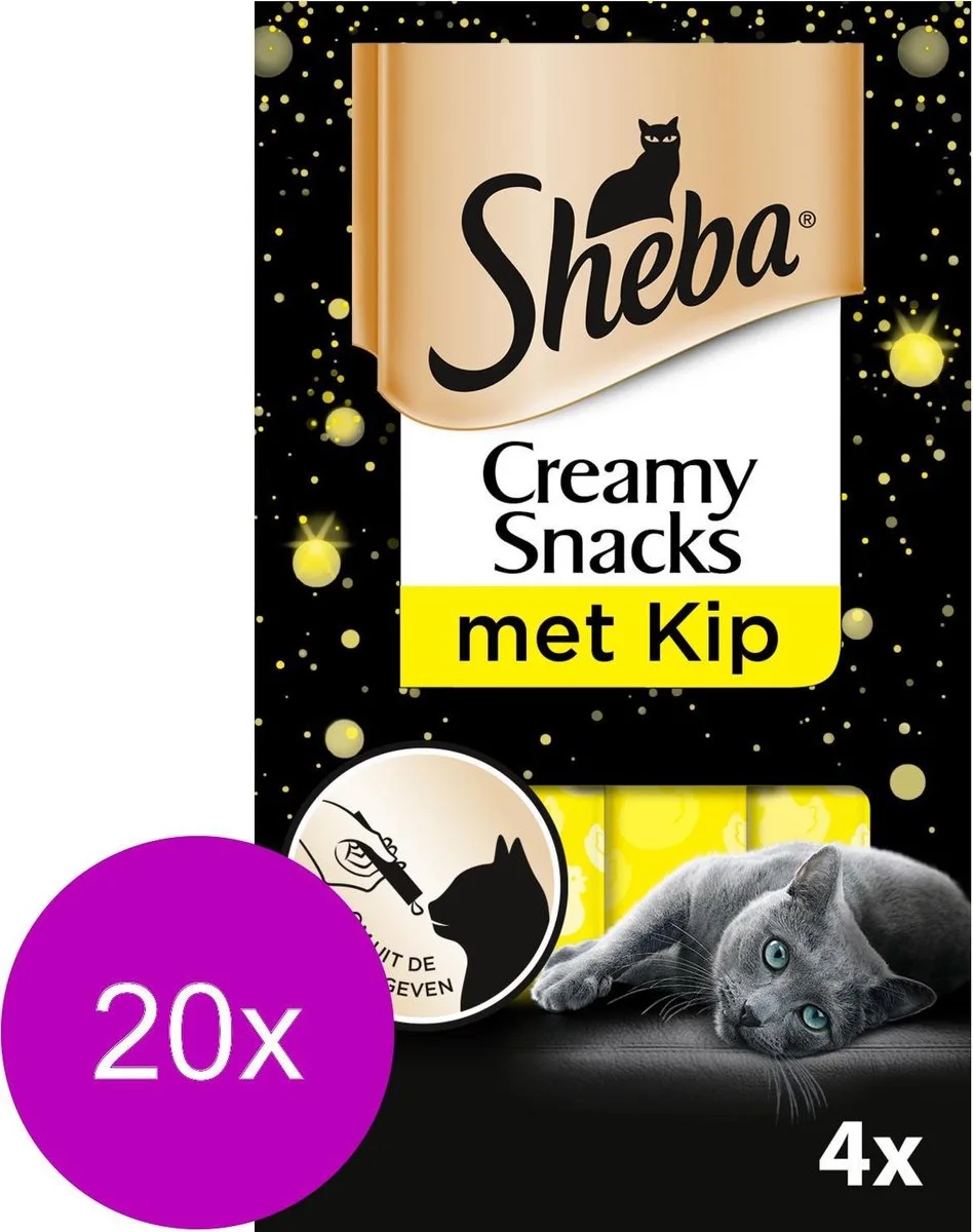 20 x Sheba Creamy Snacks - kattenscnack - 4x12g de Sheba – photo produit