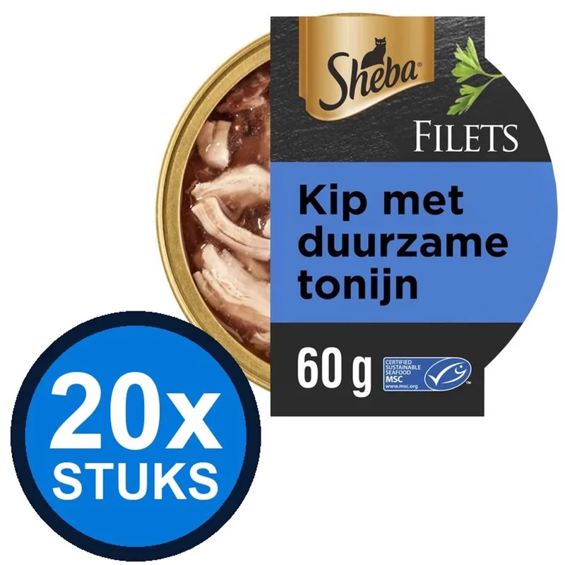 20x Sheba - Filets Kip & Tonijn in Saus - Kattenvoer Natvoer - 60 g by Sheba – product photo