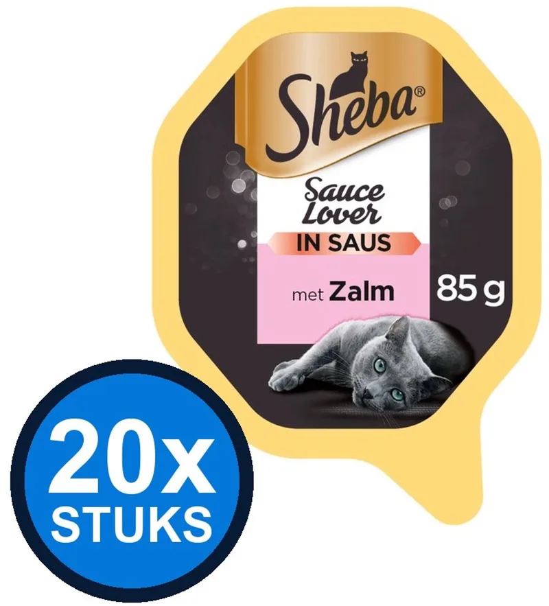 20x Sheba - Sauce Lover Zalm in Saus - Kattenvoer Natvoer - 85 g de Sheba – photo produit