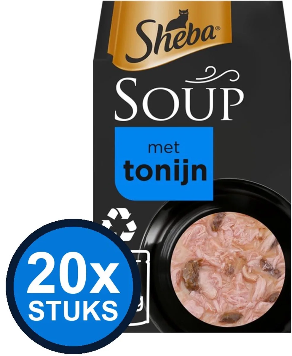 20x Sheba - Soup Tonijn Multipack - Kattensoep - 4x40g van Sheba – productfoto