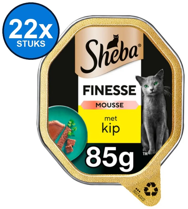 22x Sheba - Finesse Mousse Kip - Kattenvoer Natvoer - 85 g von Sheba – Produktfoto