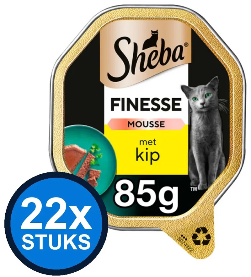 22x Sheba - Finesse Mousse Kip - Kattenvoer Natvoer - 85 g von Sheba – Produktfoto