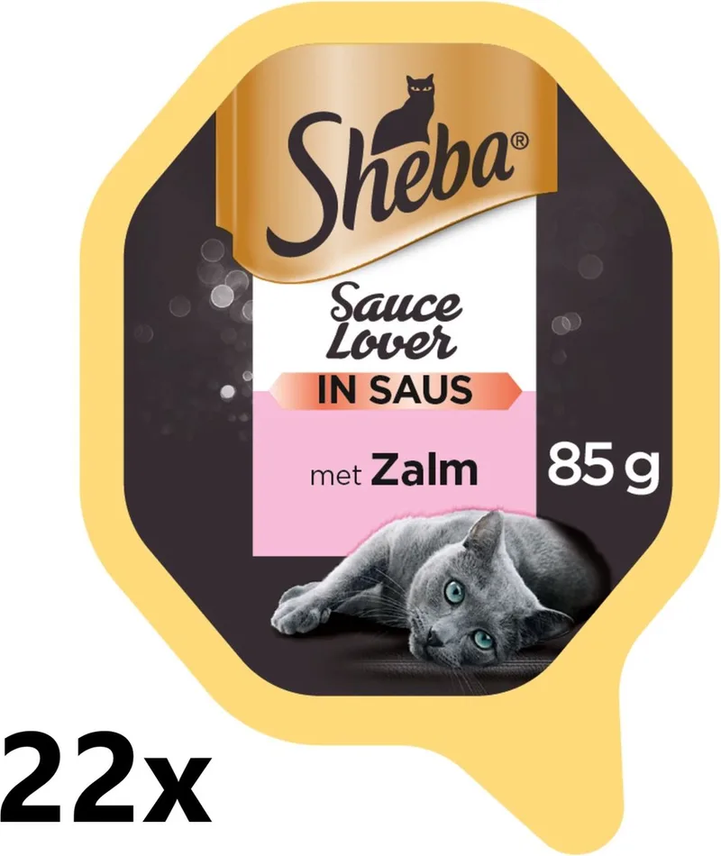 22x Sheba - Sauce Lover Zalm in Saus - Kattenvoer Natvoer - 85 g von Sheba – Produktfoto