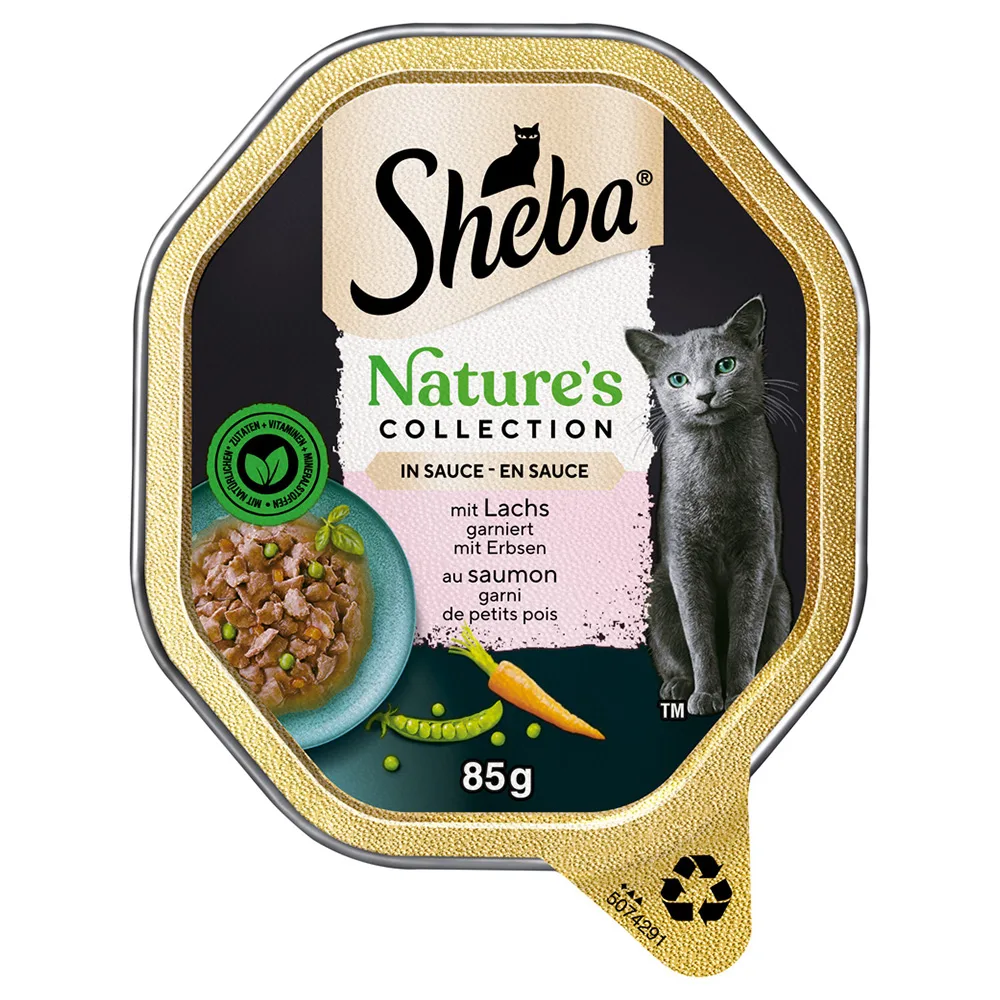 22x85g Zalm in Saus Nature's Collection Sheba Kattenvoer by Sheba – product photo