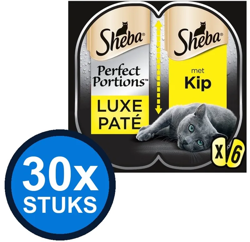 30x Sheba - Perfect Portions Adult Paté Kip Multipack - Kattenvoer Natvoer - 6x37,5g von Sheba – Produktfoto