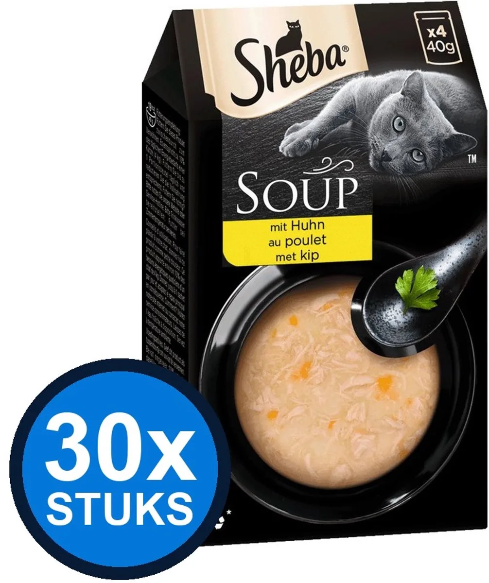 30x Sheba - Soup Kip Multipack - Kattensoep - 4x40g de Sheba – photo produit