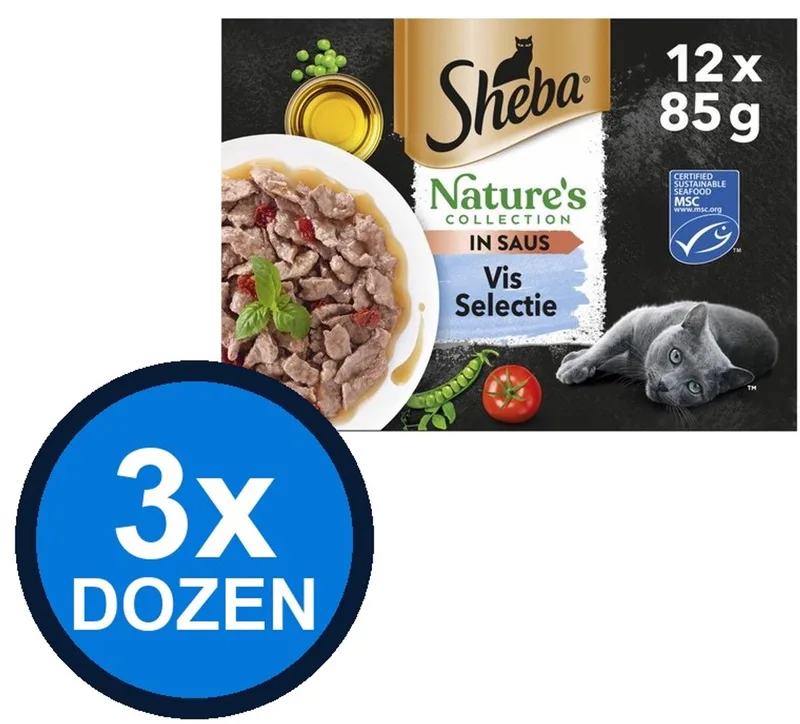 3x Sheba - Nature's Collection Vis Selectie in Gelei Multipack - Kattenvoer Natvoer - 12x85g by Sheba – product photo