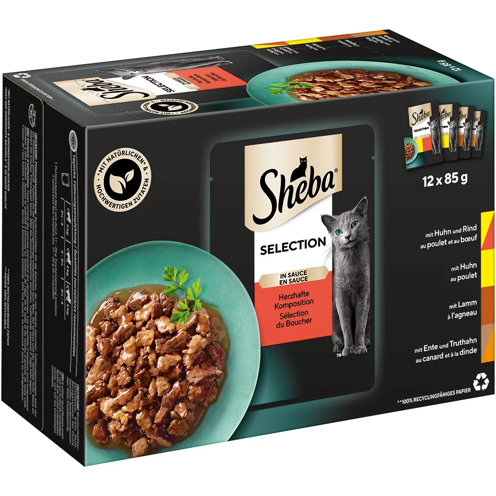 48x85g Selection in Sauce Sheba Kattenvoer by Sheba – product photo