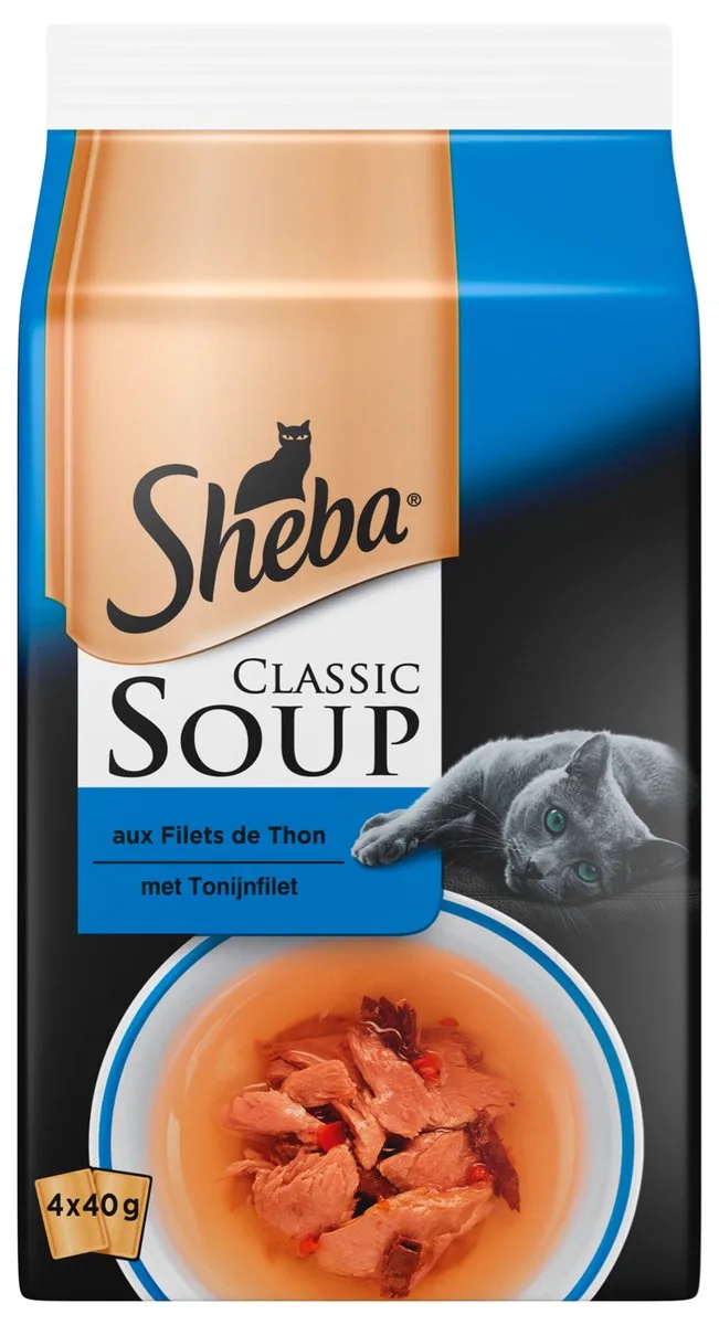 4x Sheba - Classic Soup Tonijn - Kattenvoer - 4x40 g by Sheba – product photo