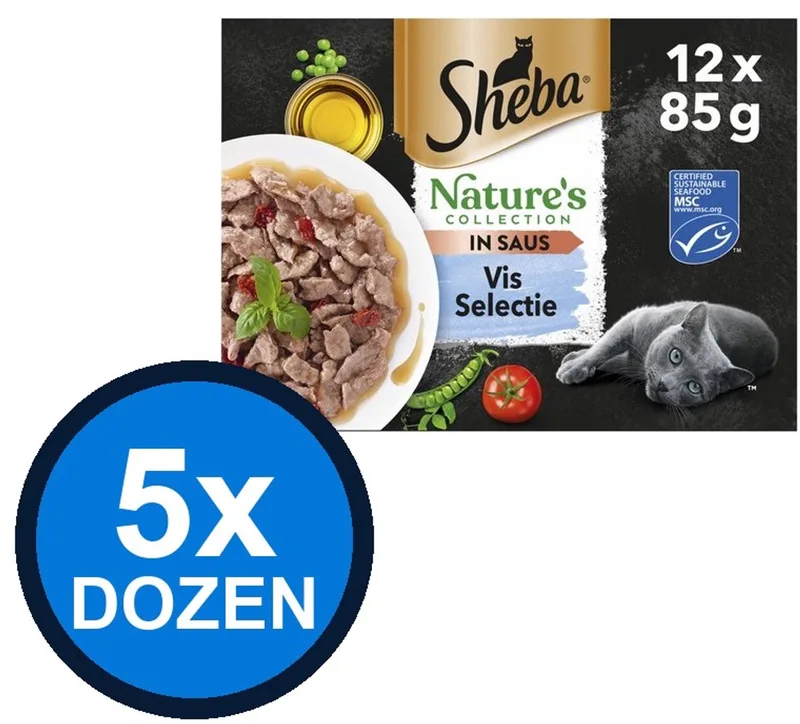 5x Sheba - Nature's Collection Vis Selectie in Gelei Multipack - Kattenvoer Natvoer - 12x85g by Sheba – product photo