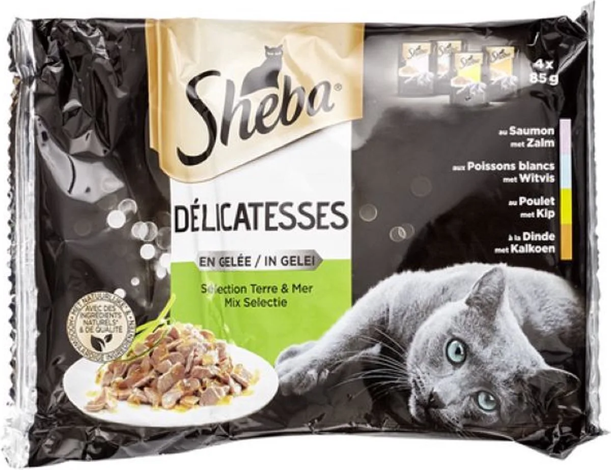 6x sheba delicatesses in gelei Mix Selectie 4x 85g by Sheba – product photo