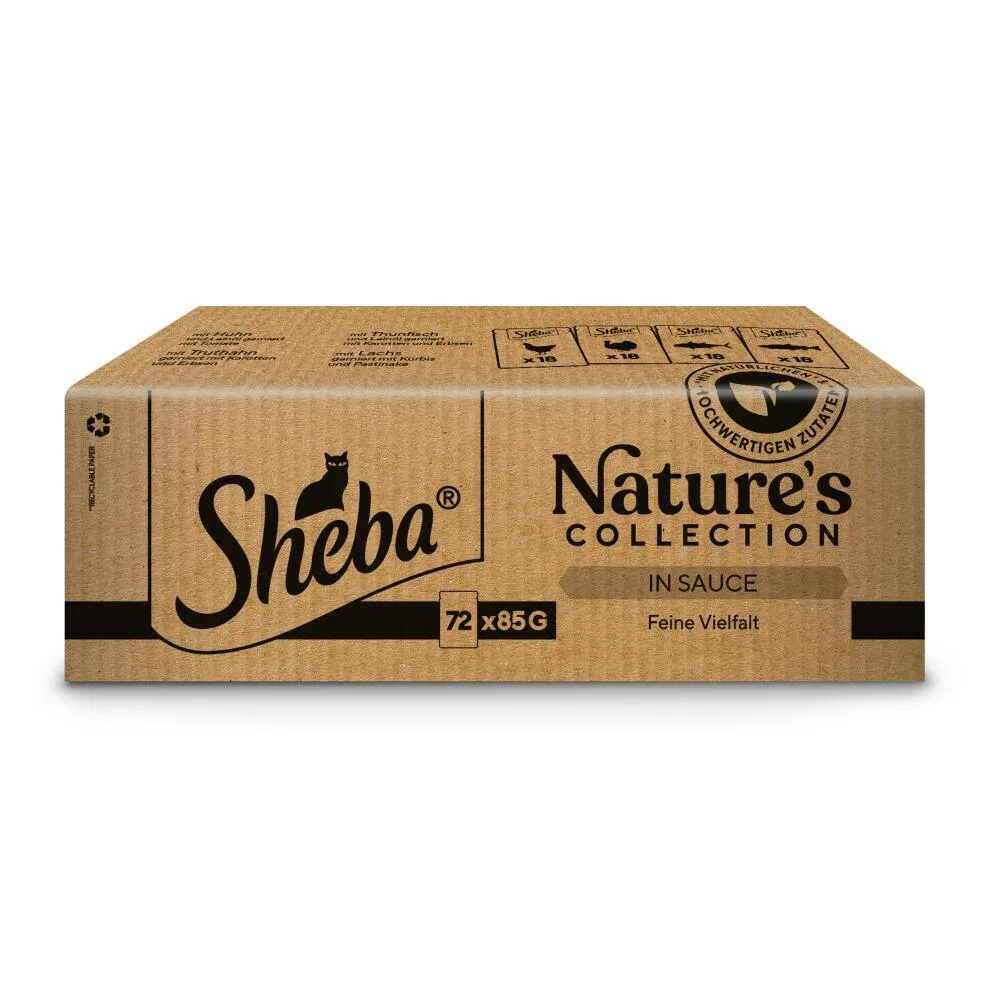 72 x 85g Sheba Nature's Collection Fijne Verscheidenheid in Saus nat kattenvoer van Sheba – productfoto