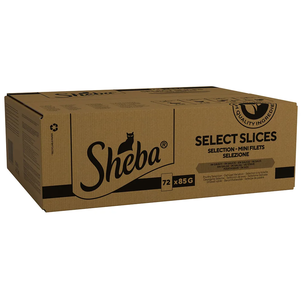 72x85g Sheba portiezak Selectie in Saus Gevogelte Variatie nat kattenvoer van Sheba – productfoto
