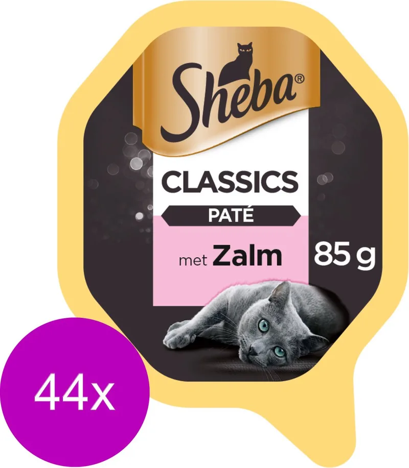 Alu Classic Pate 85 g - Kattenvoer - 44 x Zalm by Sheba – product photo