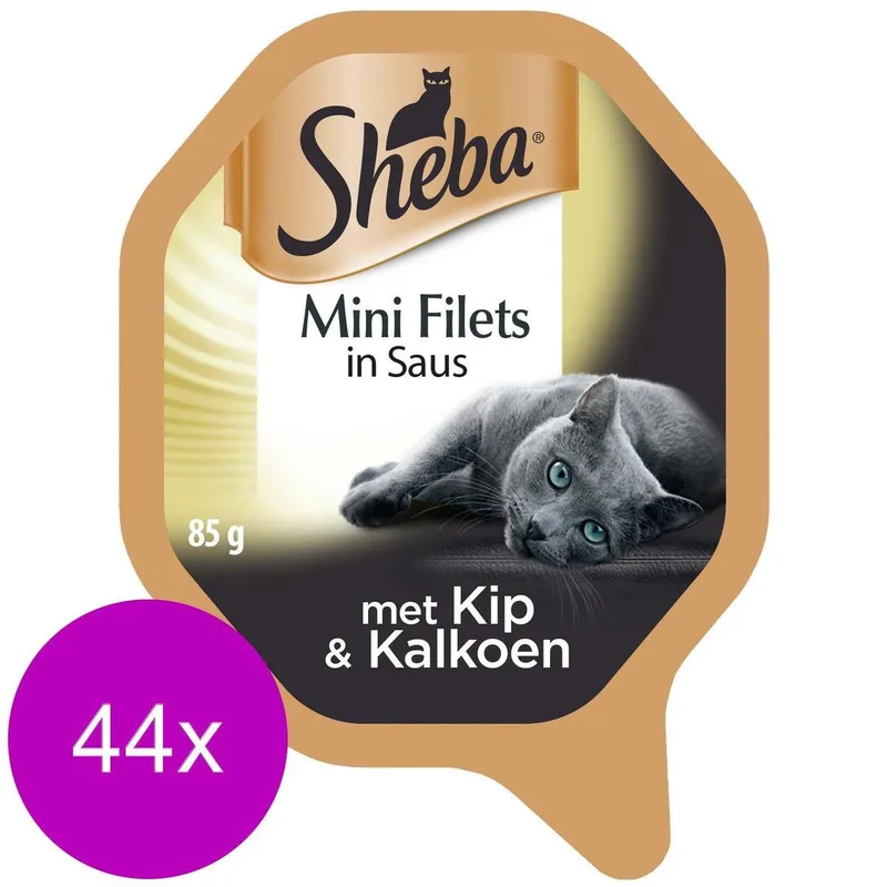 Alu Selection 85 g - Kattenvoer - 44 x Kip&Kalkoen von Sheba – Produktfoto
