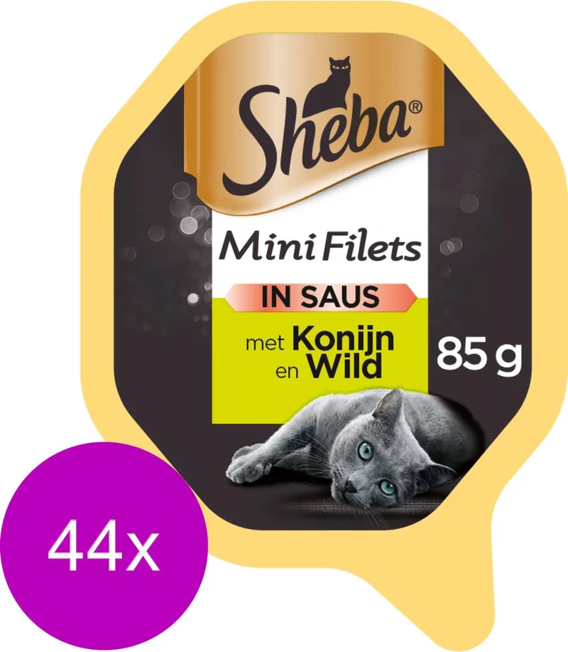 Alu Selection 85 g - Kattenvoer - 44 x Wild&Konijn by Sheba – product photo