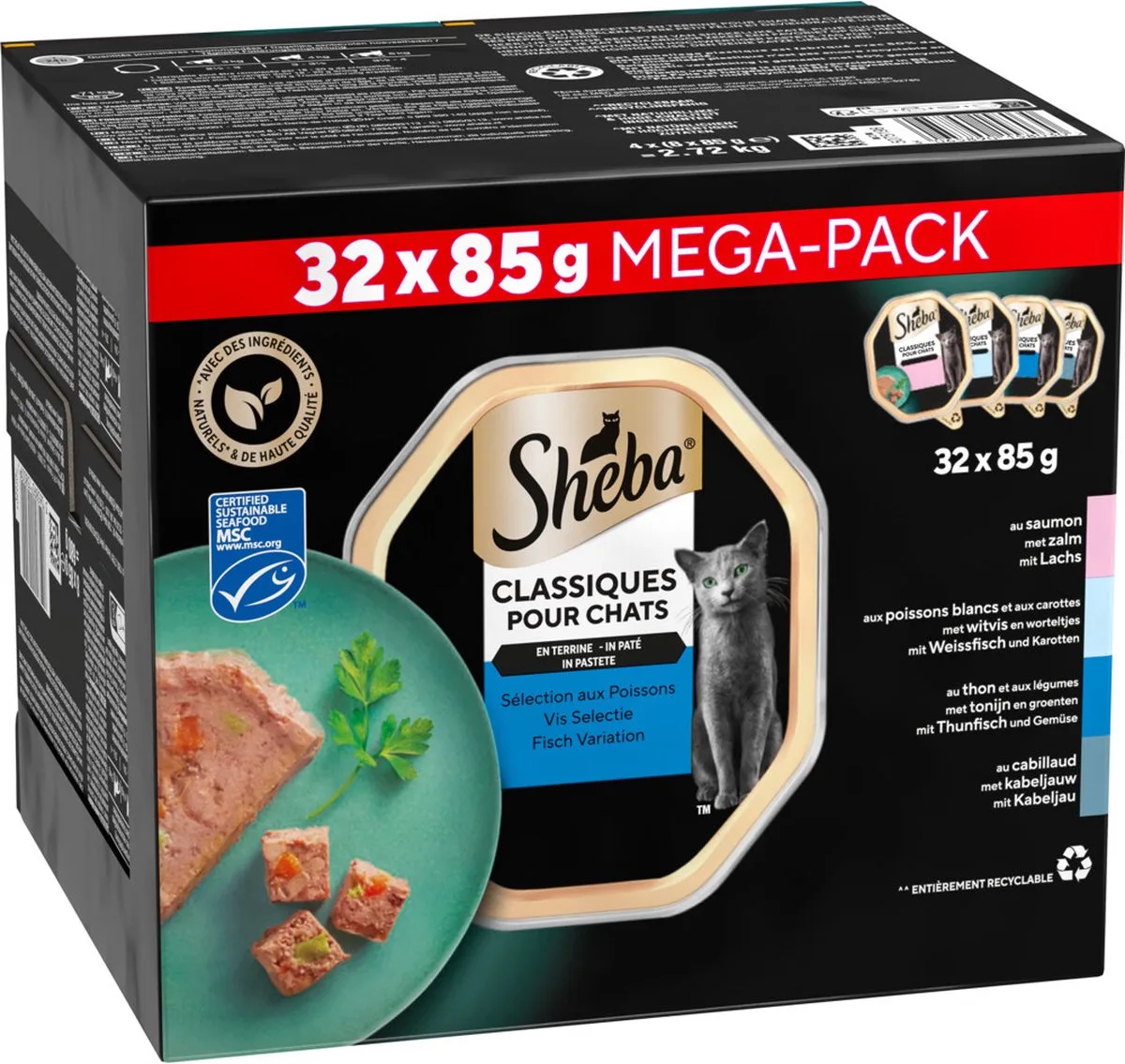 Classic Alu Paté Vis 32 x 85 gr by Sheba – product photo