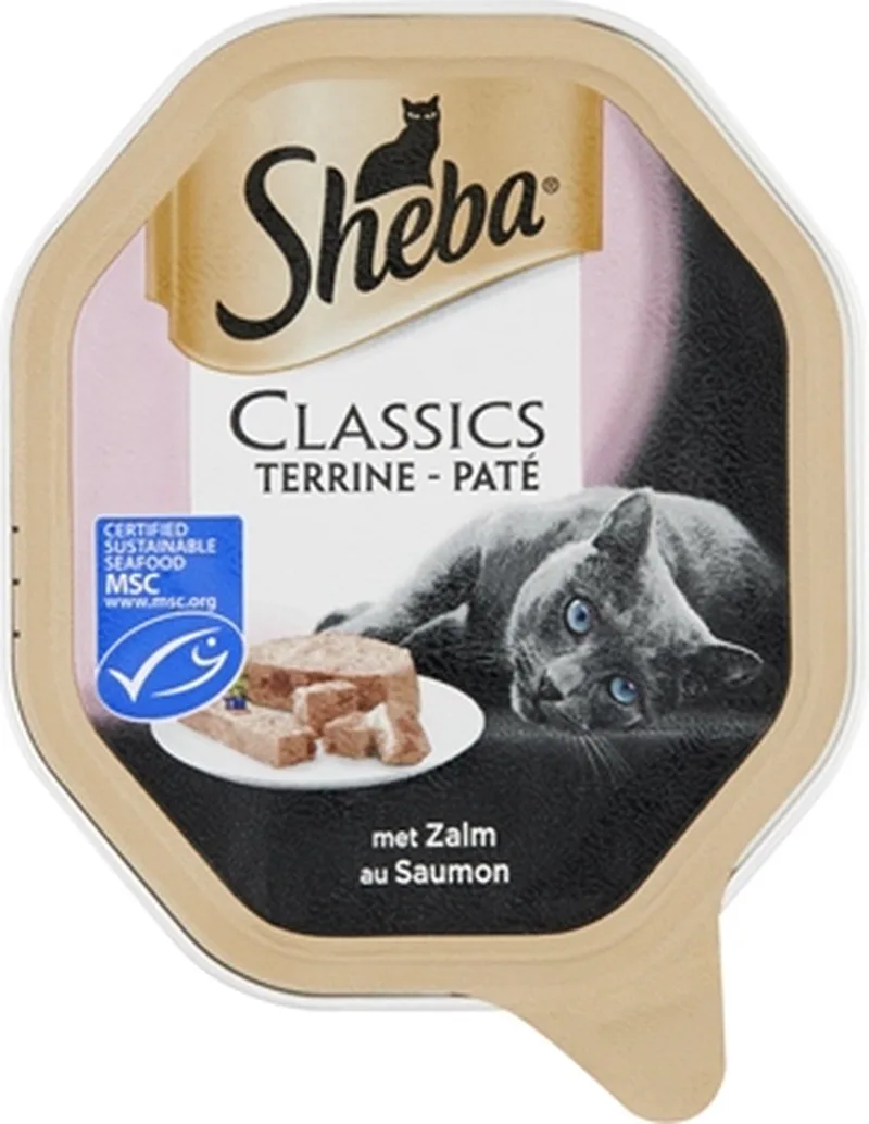 Classic Paté Katten Natvoer - Zalm - 22 x 85 gram by Sheba – product photo