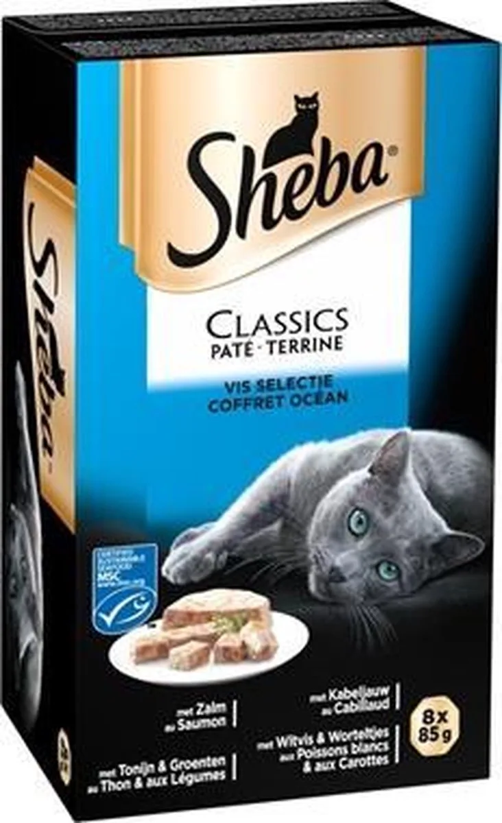 Classic Pate Vis multipack 4*8*85g fra Sheba – produktbillede