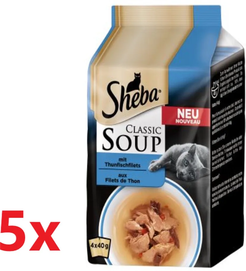 Classic Soup Tonijn - Kattenvoer Multipack - 5 verpakkingen van 4x40g by Sheba – product photo