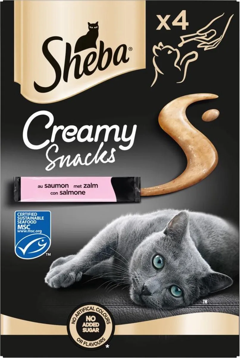 Creamy snack zalm 5x 4stuks van Sheba – productfoto