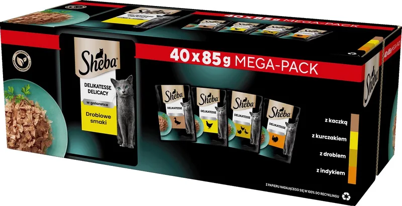 Delicacy - Kattenvoer - Gevogelte - In Gelei - 40x 85g von Sheba – Produktfoto