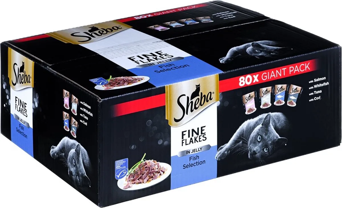 Delicacy Serie - Kattennatvoer - Rybne Smaki - Graanvrij - 80x85g by Sheba – product photo