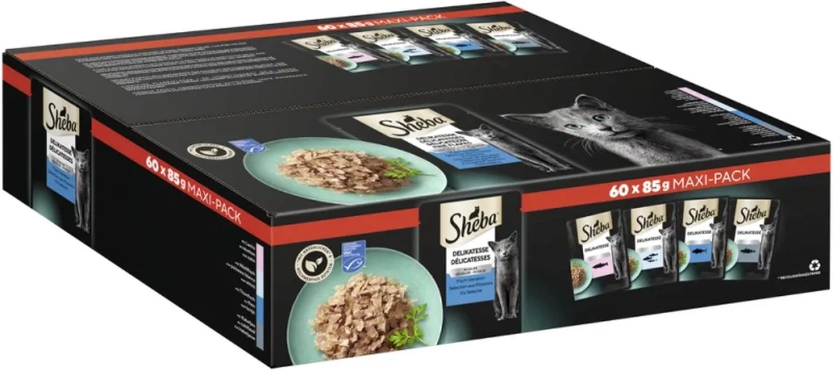 delicatesse in gelei 60 x 85 g de Sheba – photo produit