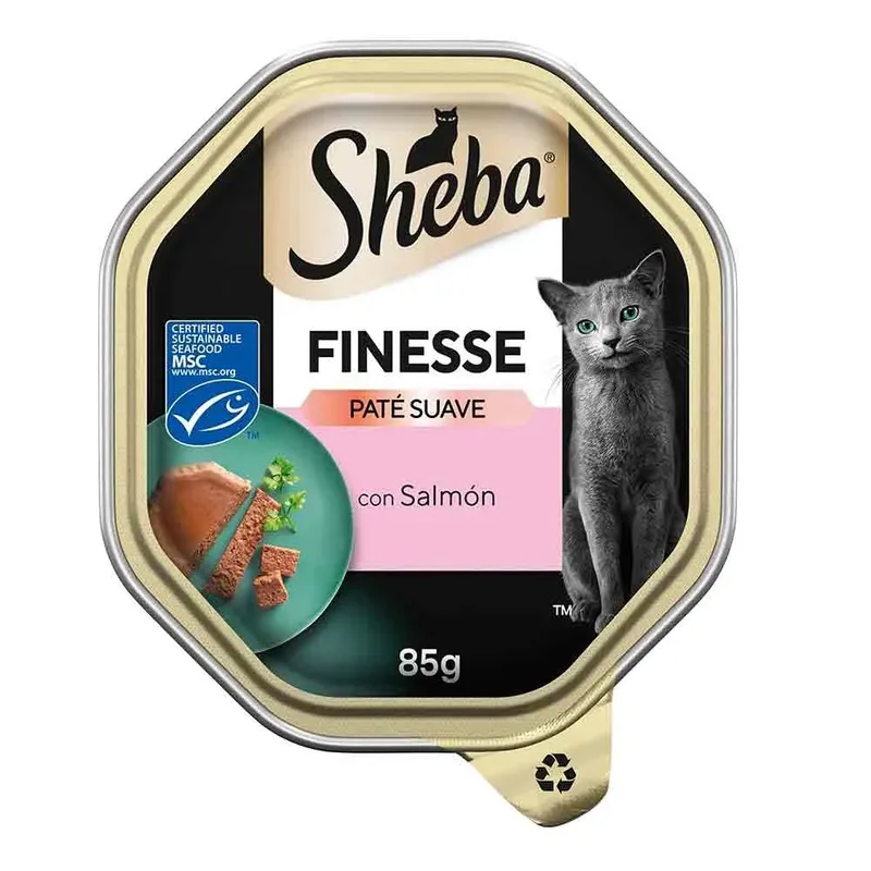 Pâtée Pour Chat Au Saumon Finesse 22x85g de Sheba – photo produit