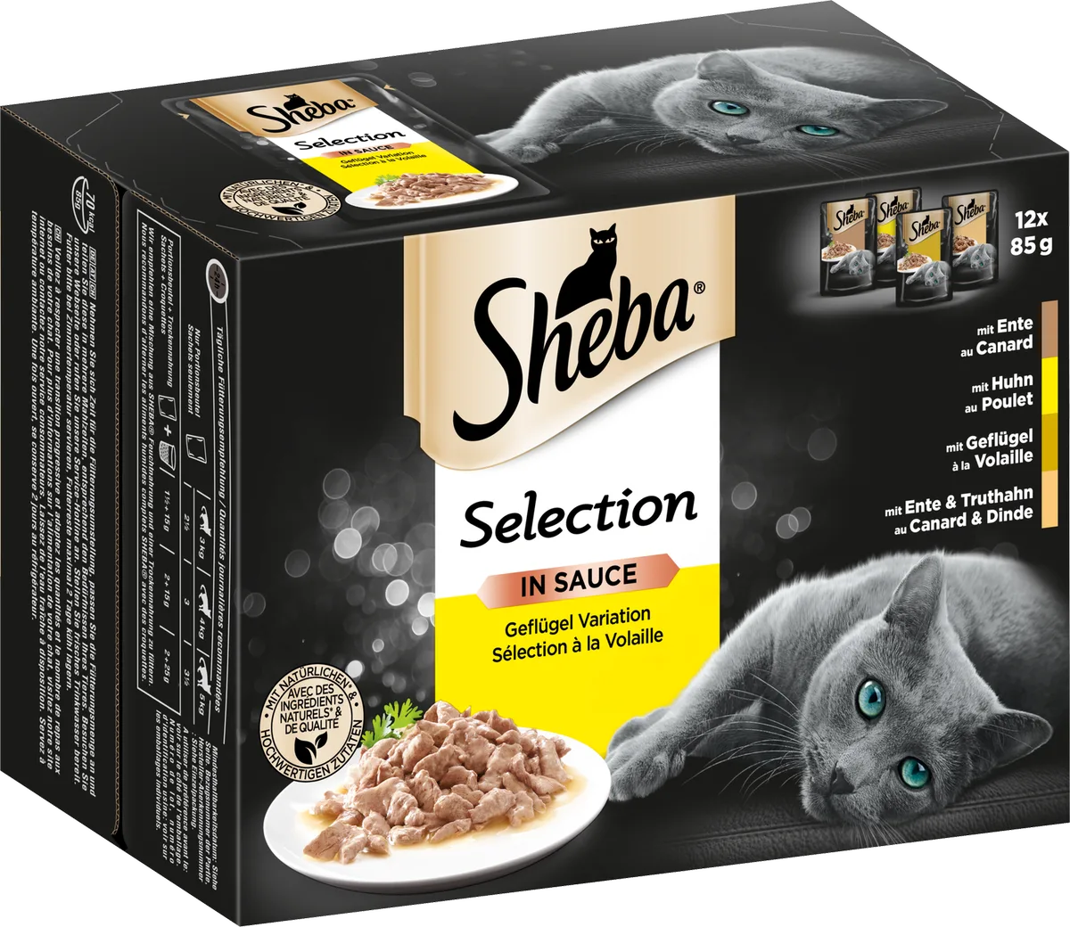 Frischebeutel Selection in Sauce Geflügel Variation 12x85g - 1.020 g von Sheba – Produktfoto