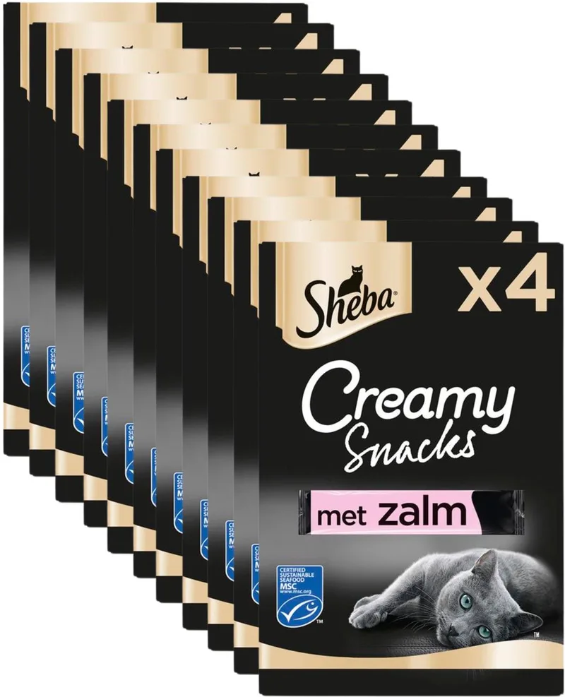 Kattensnacks - Creamy Snoepjes Zalm - 44 stuks de Sheba – photo produit