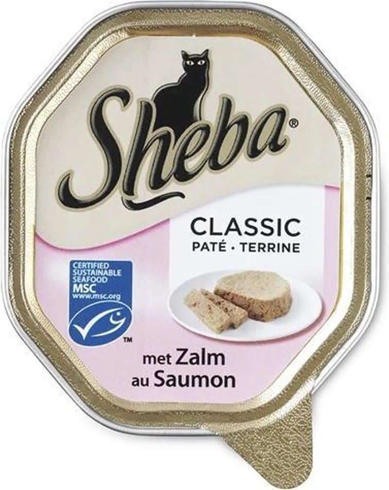 Kattenvoer - Classic Paté - Zalm - Adult - 22 x 85gram de Sheba – photo produit