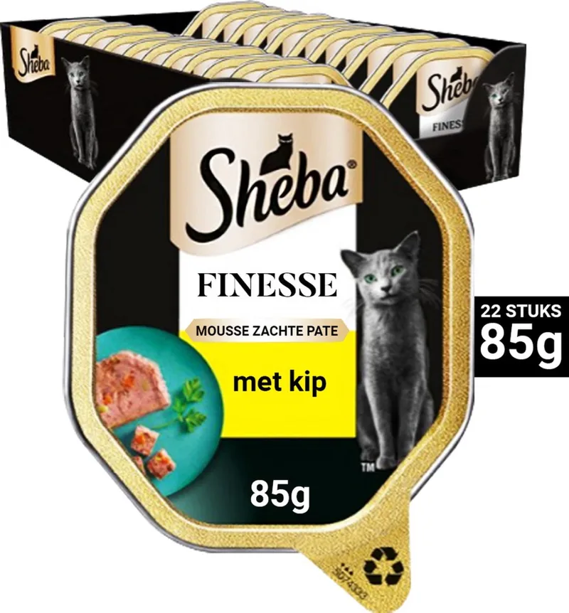 Kattenvoer - Finesse Mousse - Kip - kuipjes 22x85g von Sheba – Produktfoto