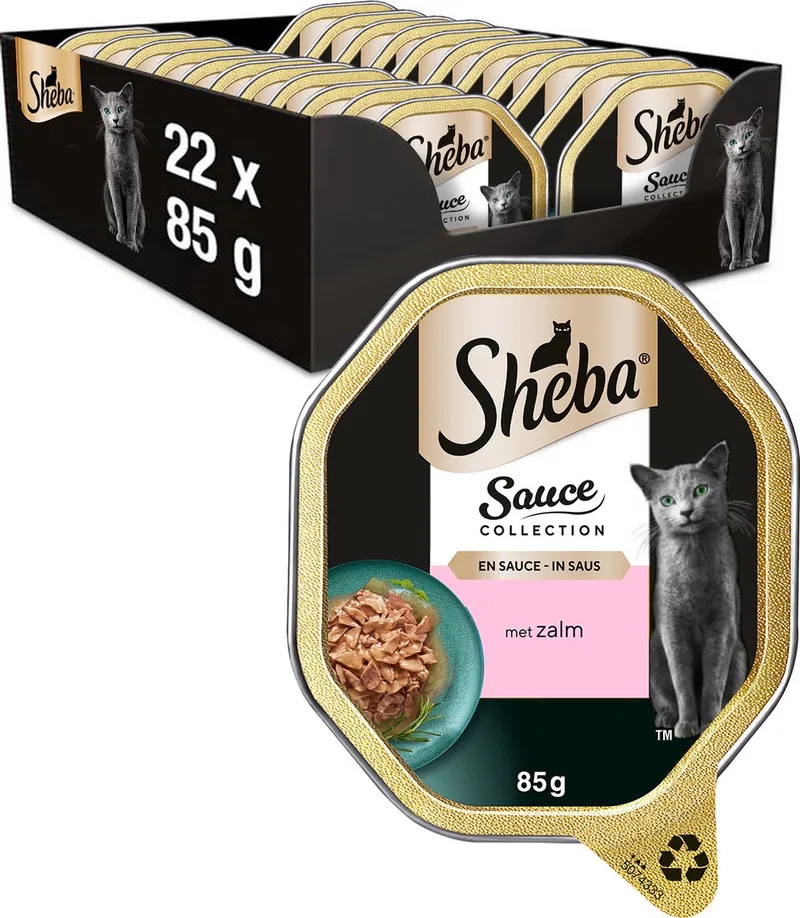 Kattenvoer - Sauce Collection - Zalm - Kuipjes - 22x85g by Sheba – product photo