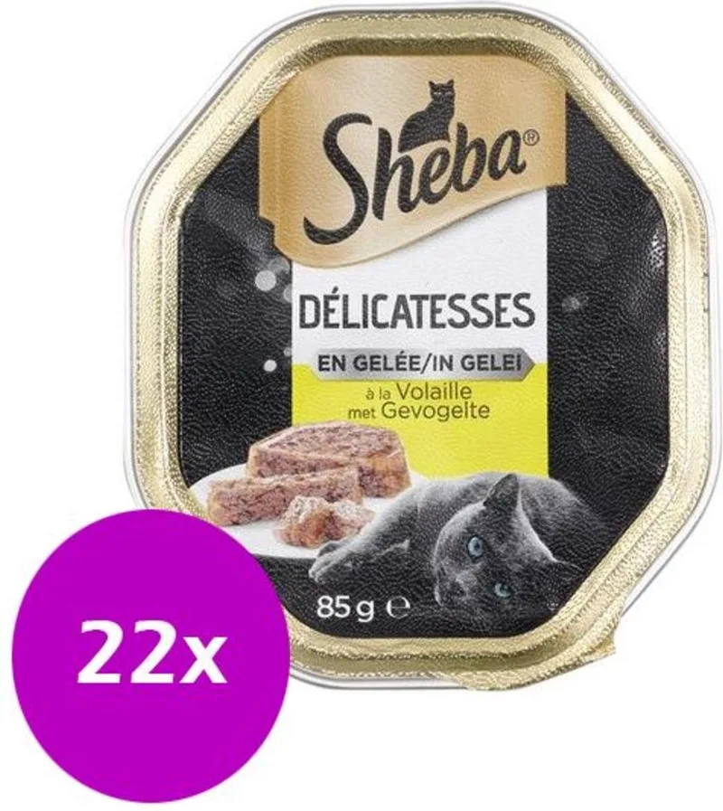 Kattenvoer Sheba Alu Delicatesse Gevogelte 22 x 85G van Sheba – productfoto