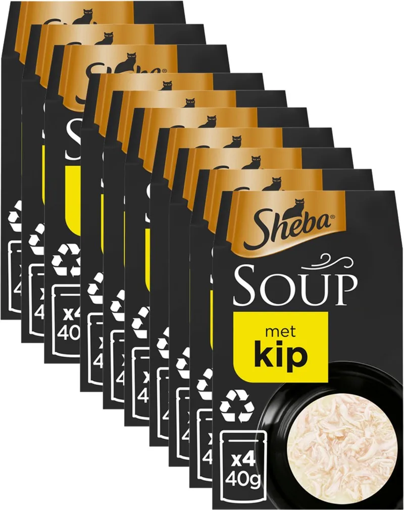 Kattenvoer - Soep Natvoer - Kip - 40x40g von Sheba – Produktfoto