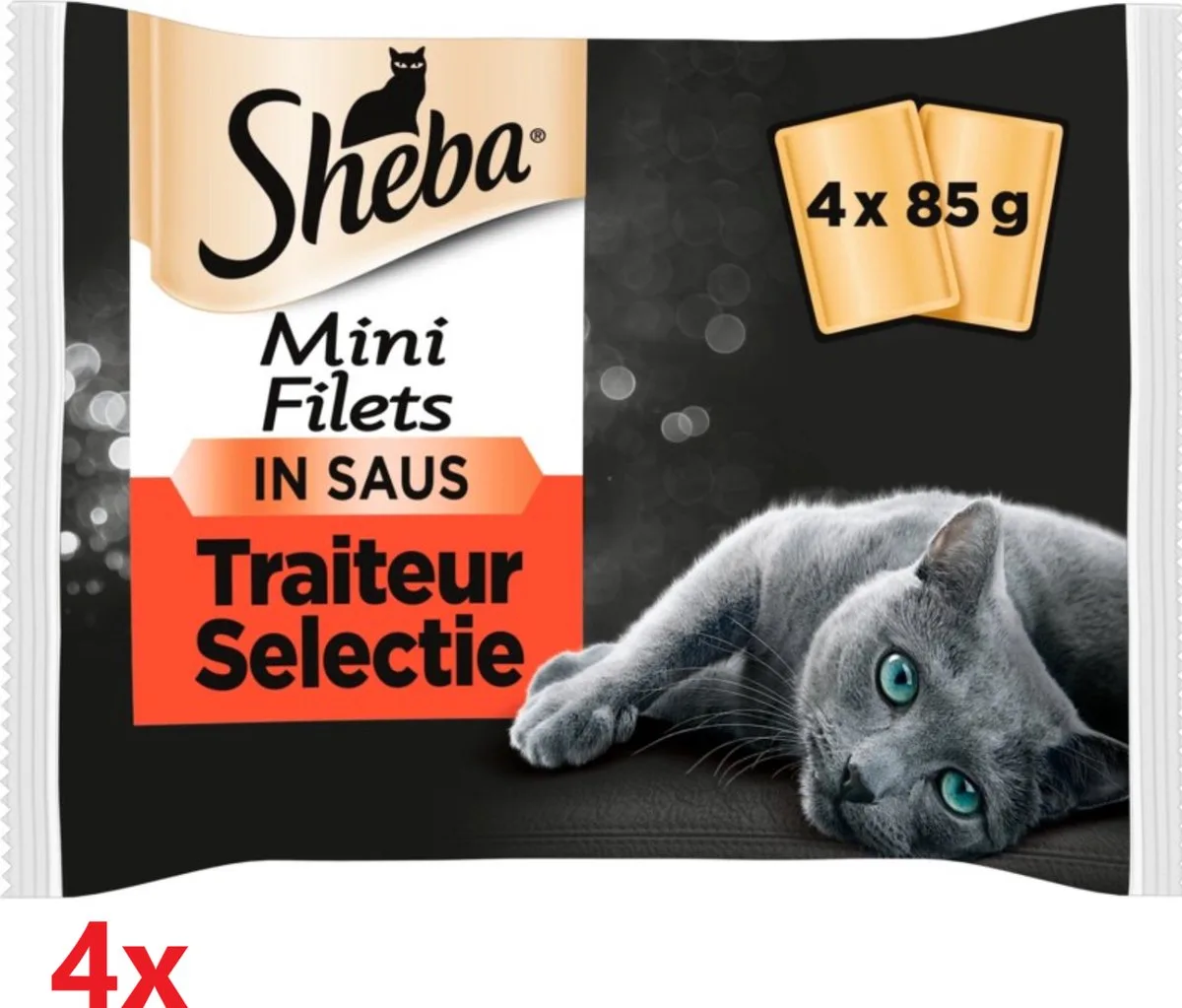 Mini Filets in Saus - Traiteur Selectie - 4 verpakkingen van 4x85gr by Sheba – product photo