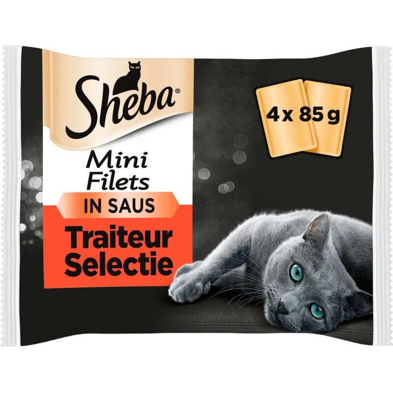mini filets in saus traiteur selectie kattenvoer 4 x 85 g by Sheba – product photo