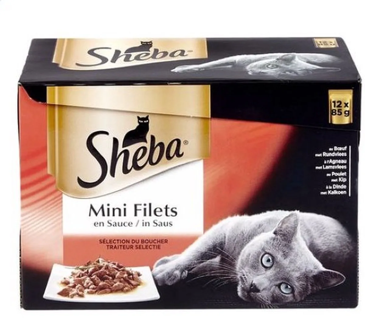 Mini filets Traiteur selectie in saus -3x 12x85g de Sheba – photo produit