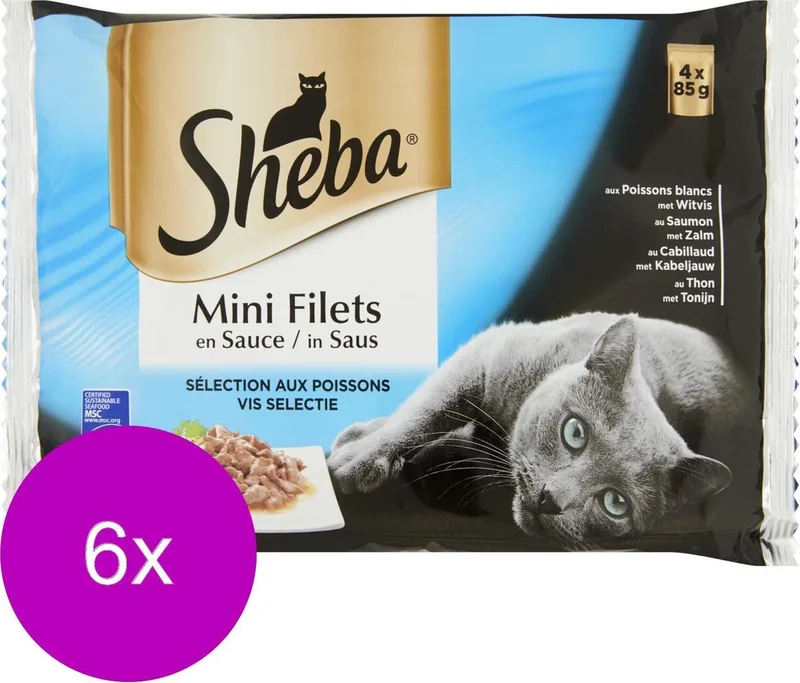 Mp Delice - Kattenvoer - 6 x Vis Vis 4x85 g by Sheba – product photo