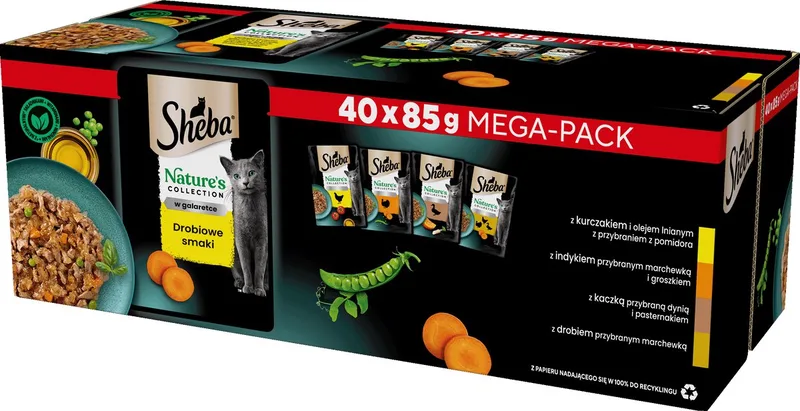 Nature's Collection - Katten Natvoer Drobiowe Smaki - 40x85g - Graanvrij von Sheba – Produktfoto