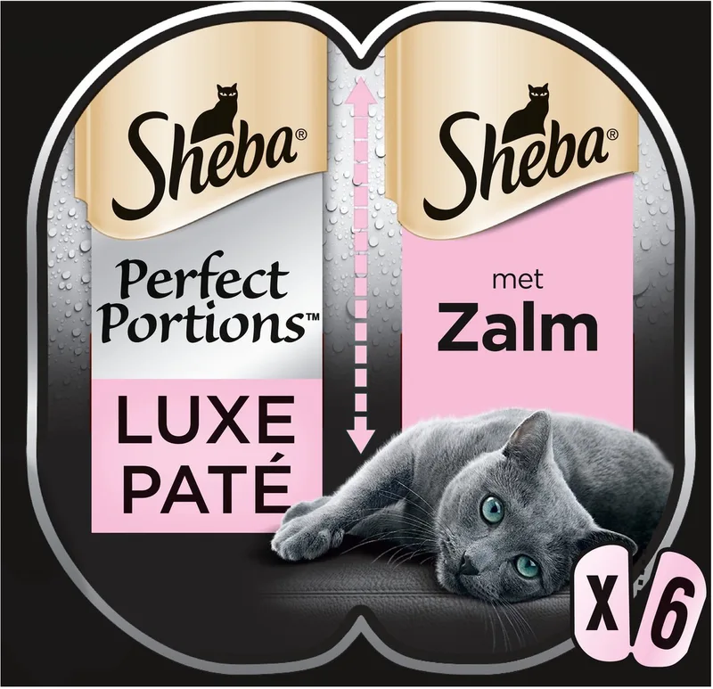 Perfect Portions Kattenvoer Natvoer Luxe Zalm Paté 112,5 gr de Sheba – photo produit