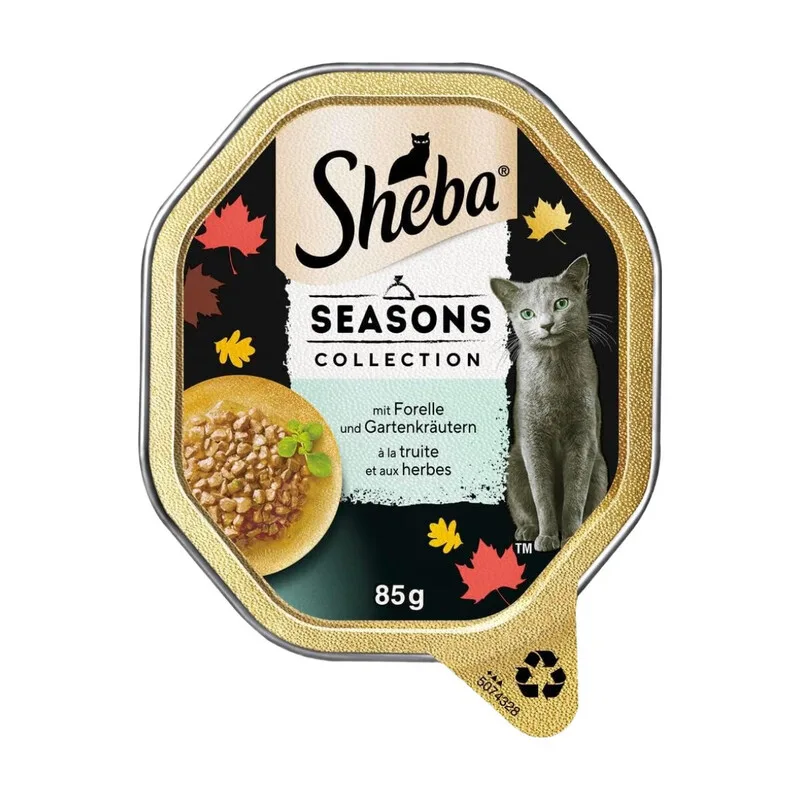 Saisons-Kollektion Schale Nassfutter für Katzen, saisonale Vielfalt in Soße 2 x 11 x 85 g von Sheba – Produktfoto